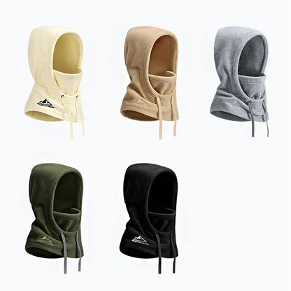 Winter Thermal Fleece Ski Mask Full Face Head Coverings Snowboard Hooded Scarfs Winter Sports Accessories Warm Cycling Headgear