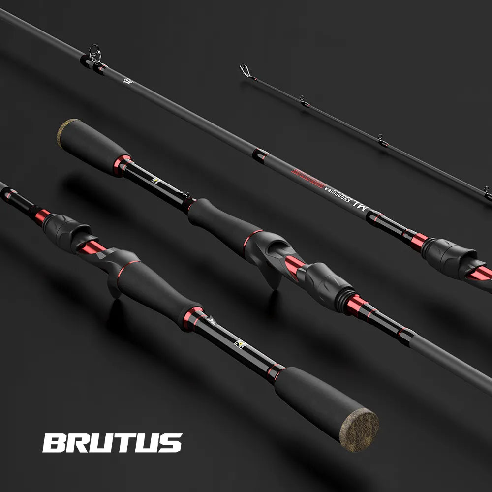 KastKing Brutus multi-section rod Carbon Spinning Casting Fishing Rod with Baitcasting Rod